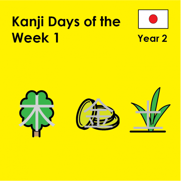 Japanese - Year 2 - Kanji Days of the Week 1